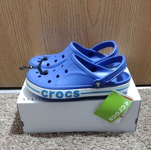 Crocs Bayaband Clog Mens 10 Womens 12 Blue Slip On Sandals Classic New